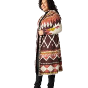 MaxSport super soft hooded Aztec boho coatigan cardigan sweater size‎ large